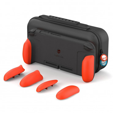 Skull & Co. GripCase Bundle For Nintendo Switch Neon Red