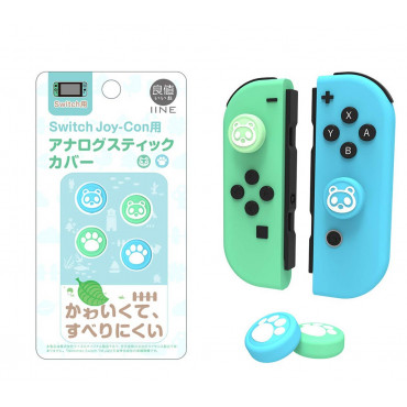 IINE New Animal Crossing Silicone Joystick Thumb for Nintend Switch/Lite 4 PCS Stick Grip Key Cover Case Analog Caps For NS Joy-con
