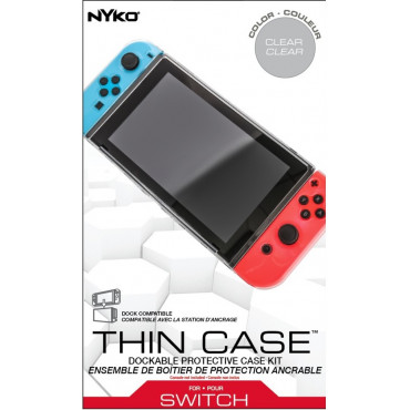 Nintendo Switch Nyko Thin Case + Tempered Glass Screen Protector Clear