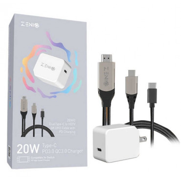 ZENIO SWITCH multifunctional projection fast charge set (charge + 4k hdmi cable)
